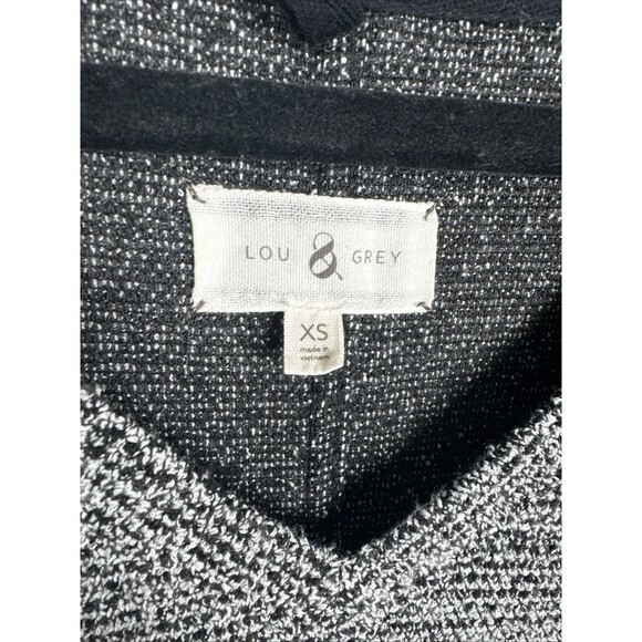 Lou & Grey Long Sleeve V Neck‎ Textured Pullover Dress Pockets Size XS Oversized - Picture 3 of 7